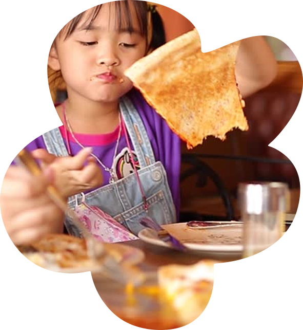 Kinderen eten het.